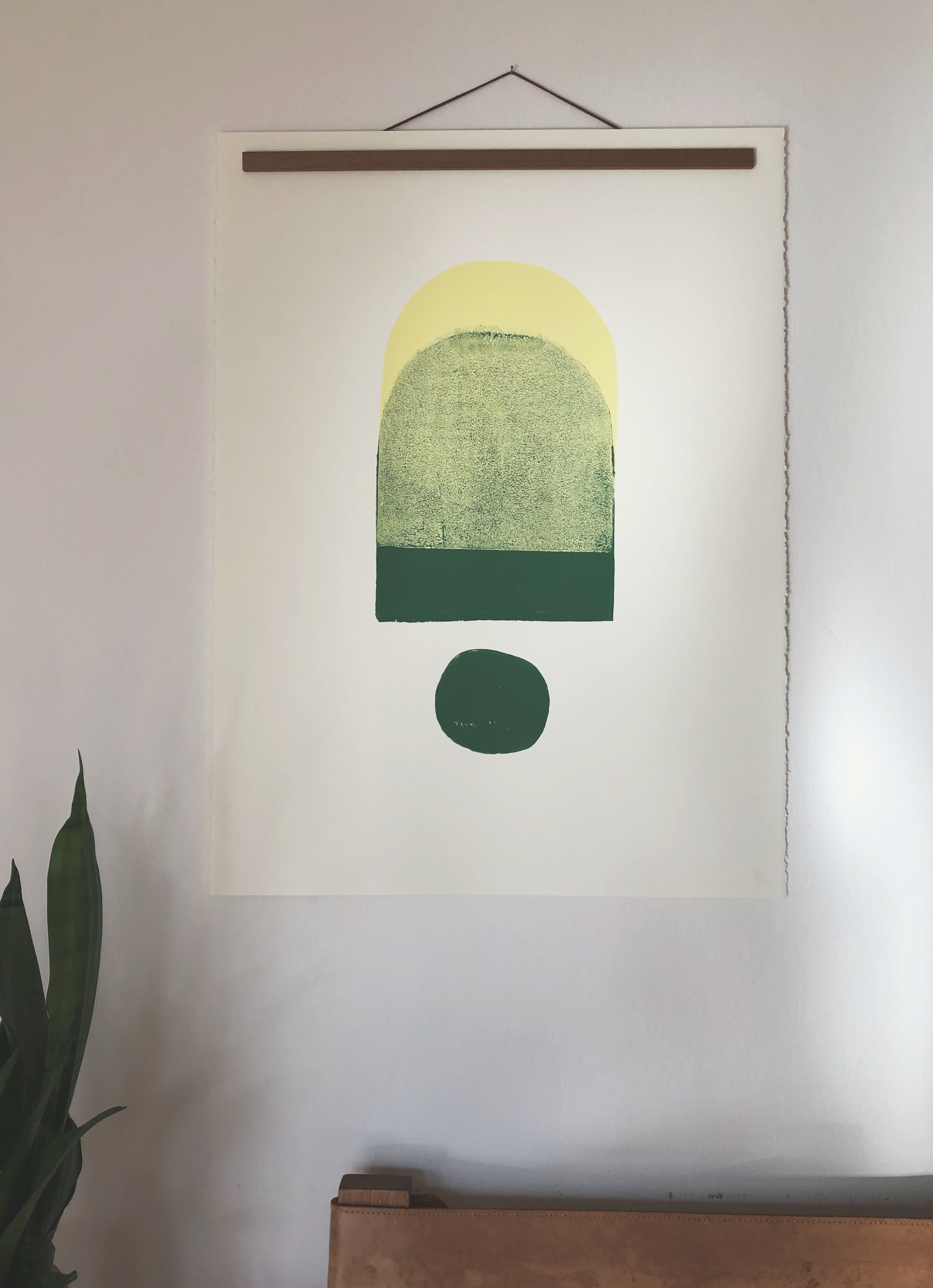 Original Block Print /.  "Brussels Sprouts"