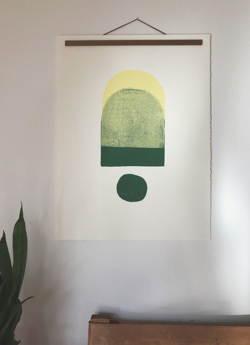 Original Block Print /.  "Brussels Sprouts"