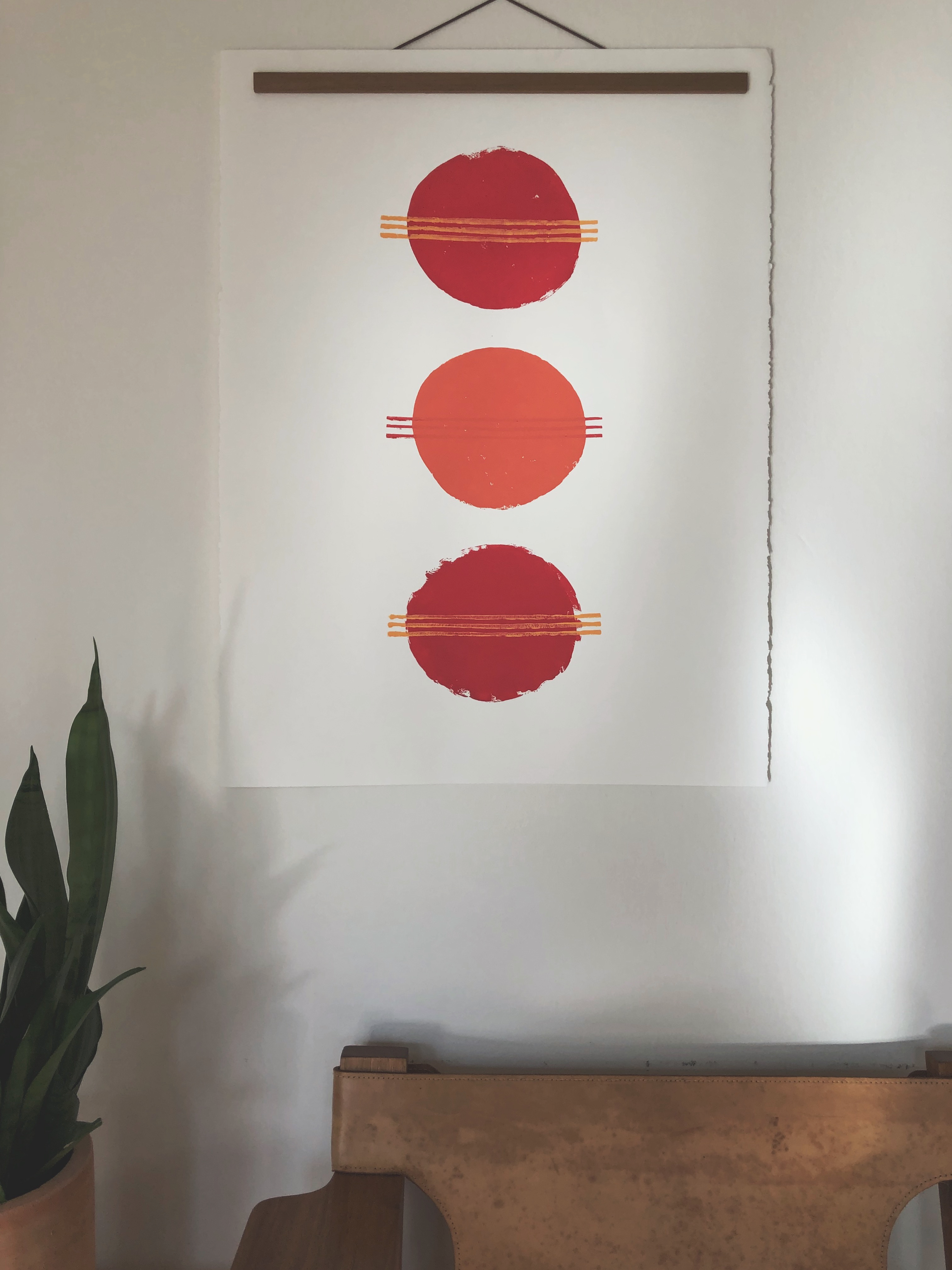 Original Block Print /.  "Heirloom Tomatoes II"