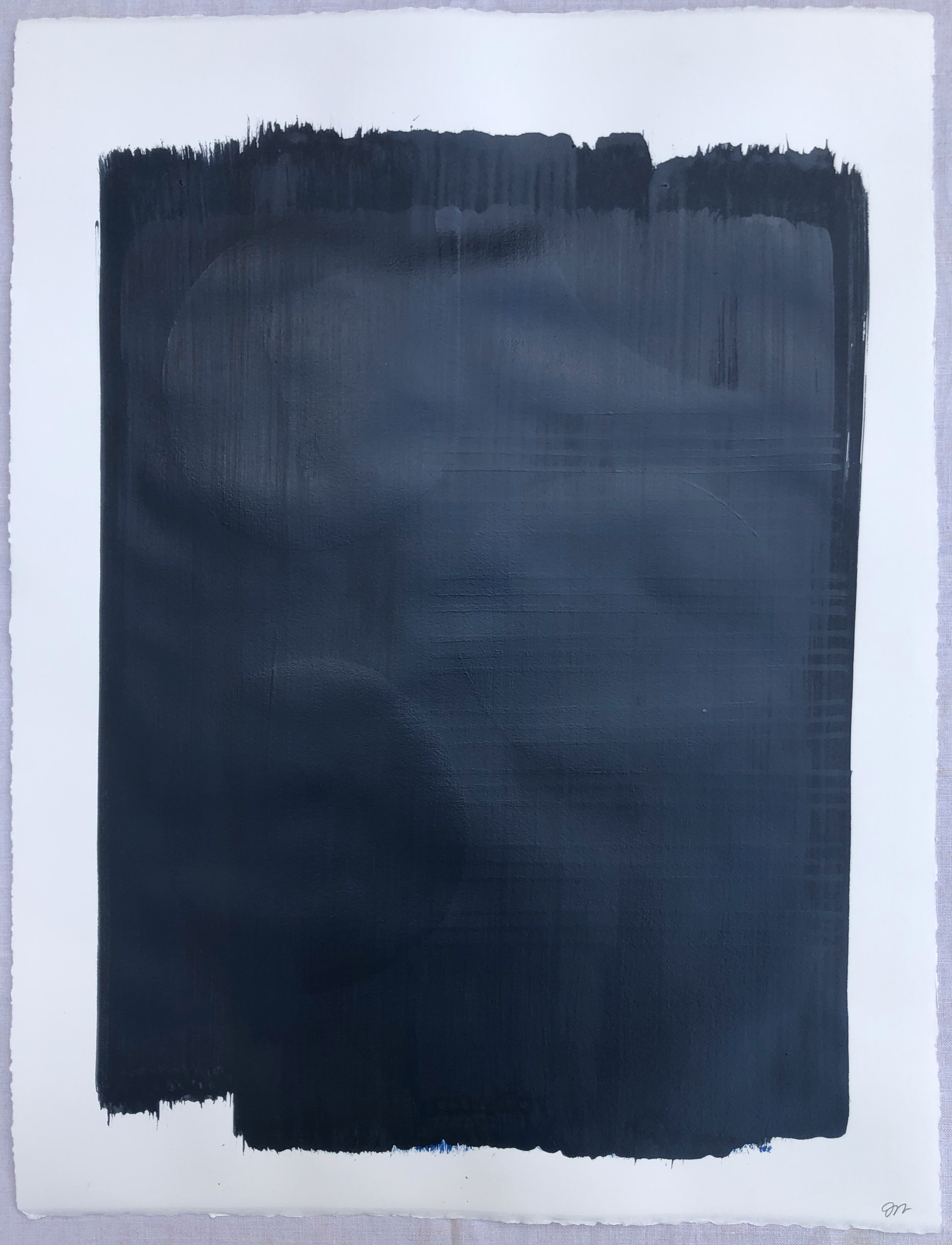 Original Block Print /.  "Hidden Blue"