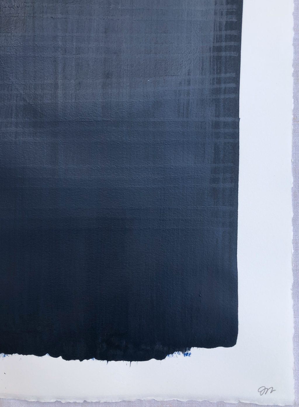 Original Block Print /.  "Hidden Blue"